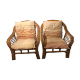 Rattan armchairs