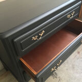 Commode vintage relookée noir