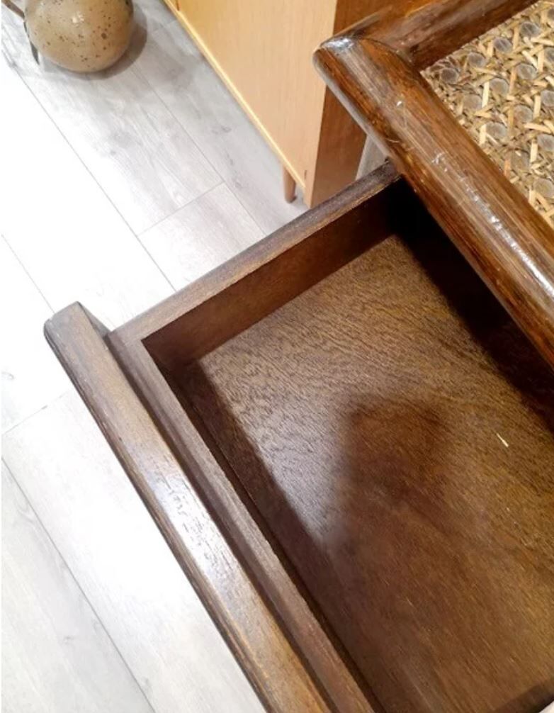 Wooden & canning chest of drawers