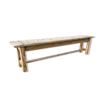Banc de ferme bois poncé