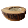 Ashtray candle holder in olive wood, old, vintage