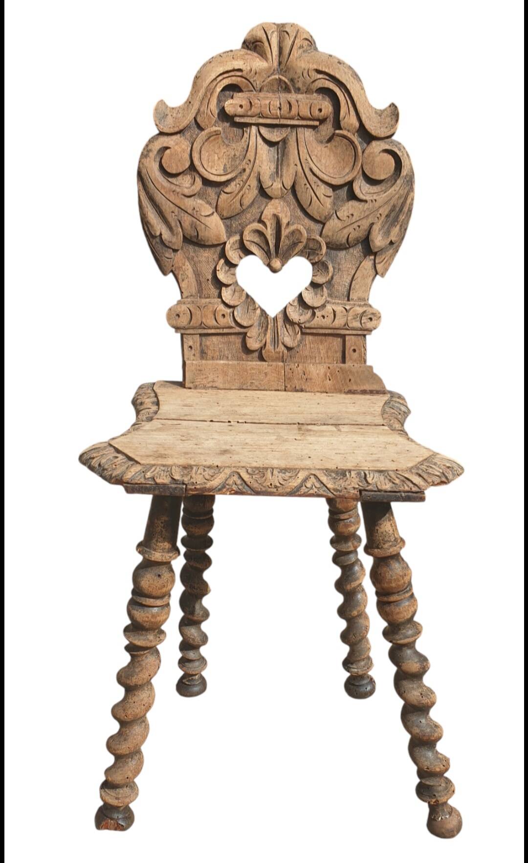 Carved oak chair