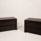 Pair of African rosewood and brass bedside tables for Fratelli Turri