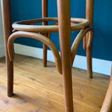 Pair of curved wooden bar stools