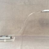 Cobra desk lamp in lucite and chromed metal  italy 80s