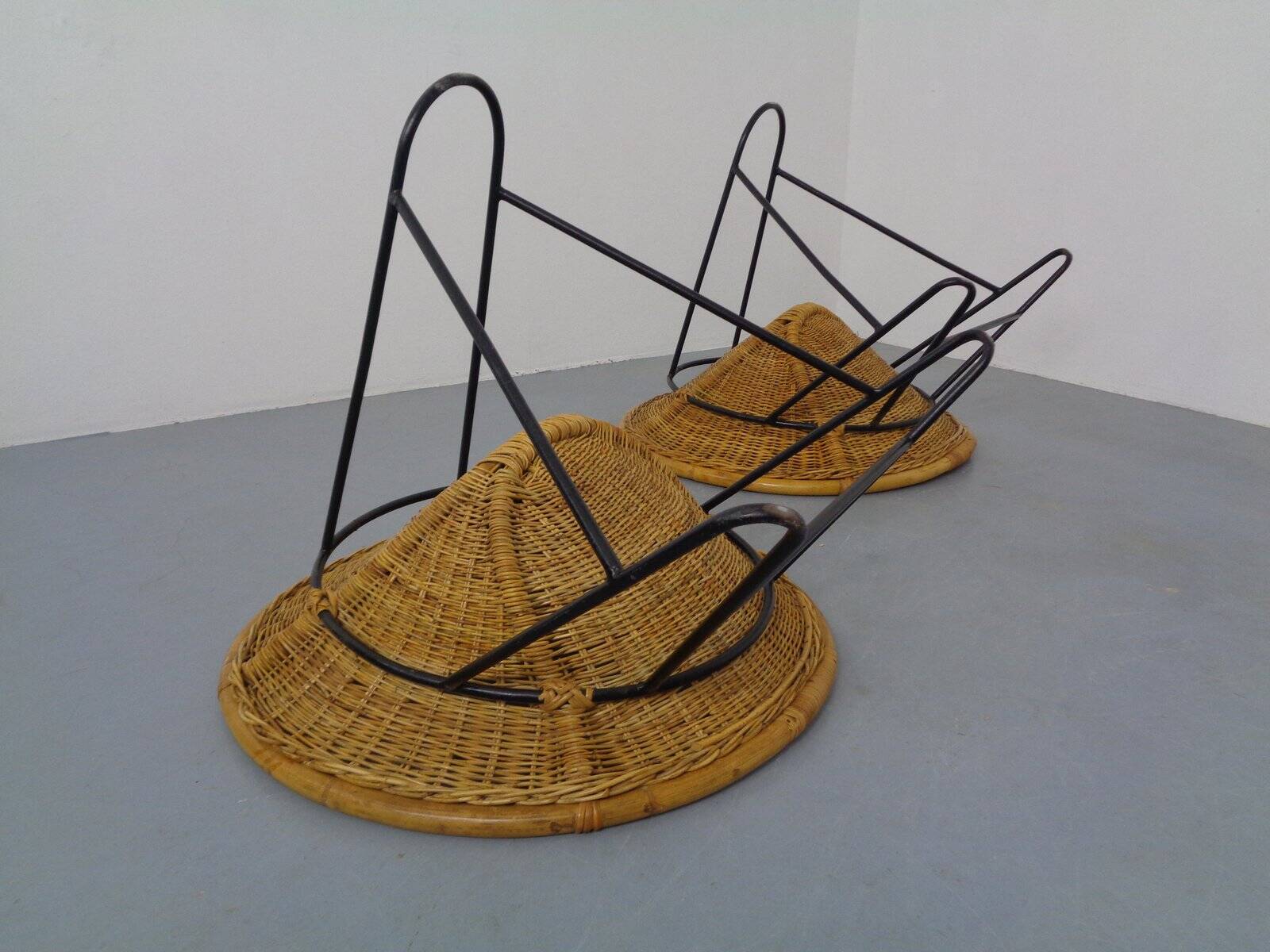 Mid-Century German Bamboo Chairs, 1960s, Set of 2