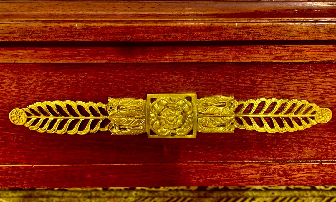 Empire style desk Return from Egypt, double-sided, mahogany, gilded bronzes