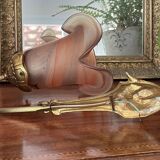 Old wall lamp in gilded bronze and tulip glass paste Art Nouveau