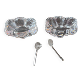Set of 2 Daum crystal salt shakers