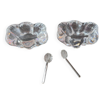 Lot de 2 salieres cristal Daum