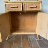 Vintage rattan sideboard