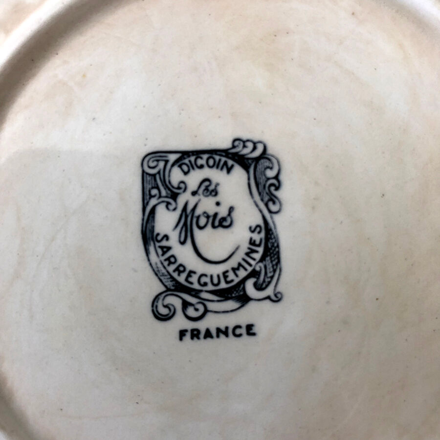 Set of 12 "Les Mois" dessert plates by Digoin Sarreguemines