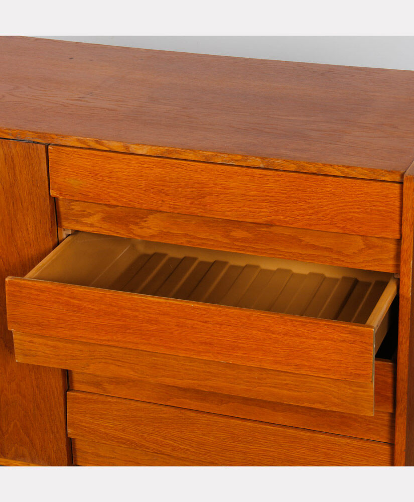Wooden row by Jiroutek for Interier Praha, U-460, 1960