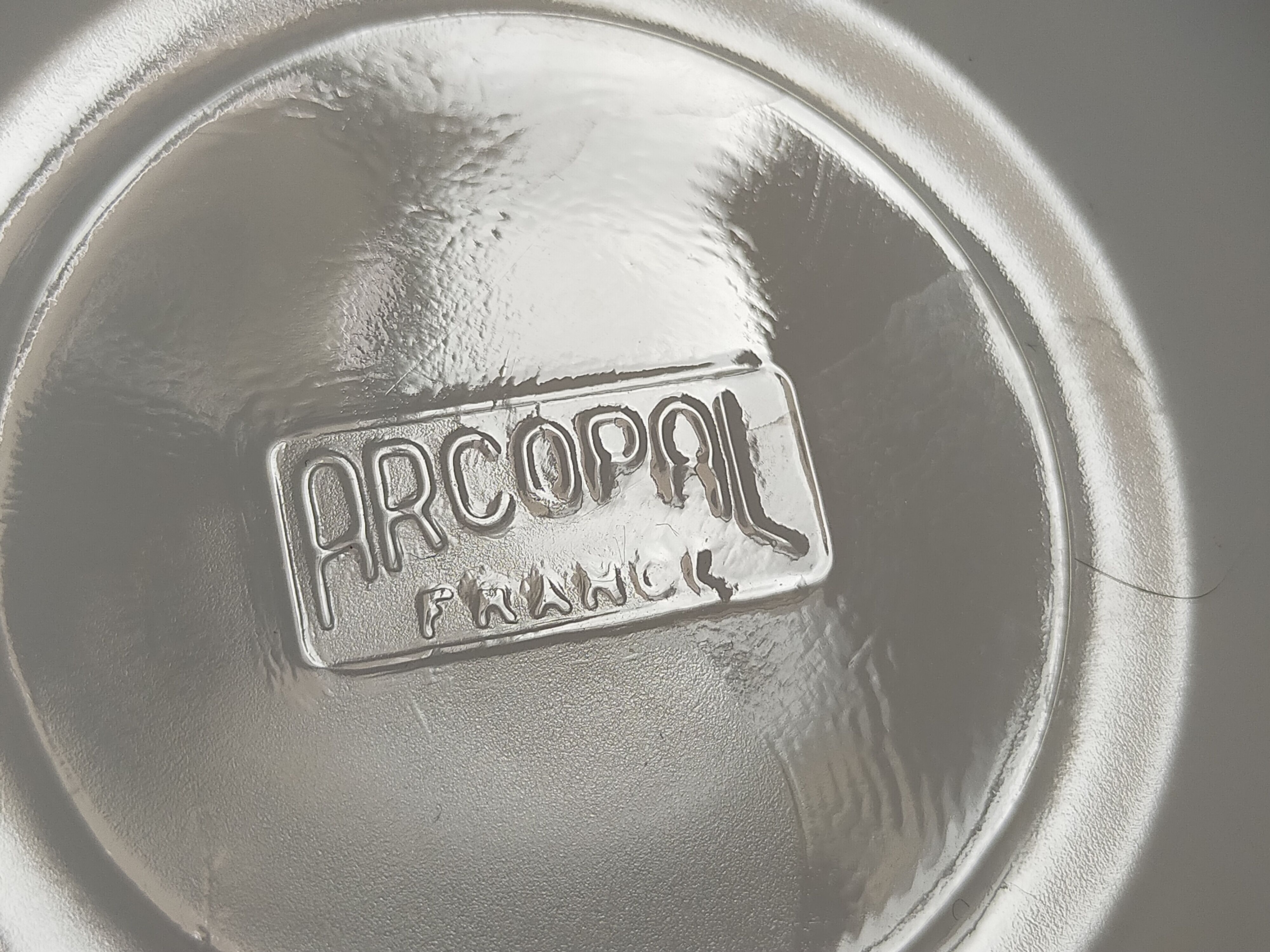 Six vintage iridescent pastel arcopal opaline cups