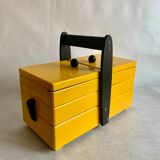 Wooden sewing basket, 1960s