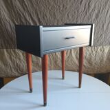 French vintage bedside revisited in black mast 60