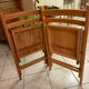Paire de chaises bois pliantes vintage