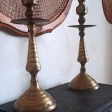 2 brass candle holders