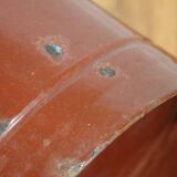 Brown enamelled steel pitcher