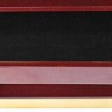 Burgundy lacquered wooden bar cabinet by designer Paco Rabanne.