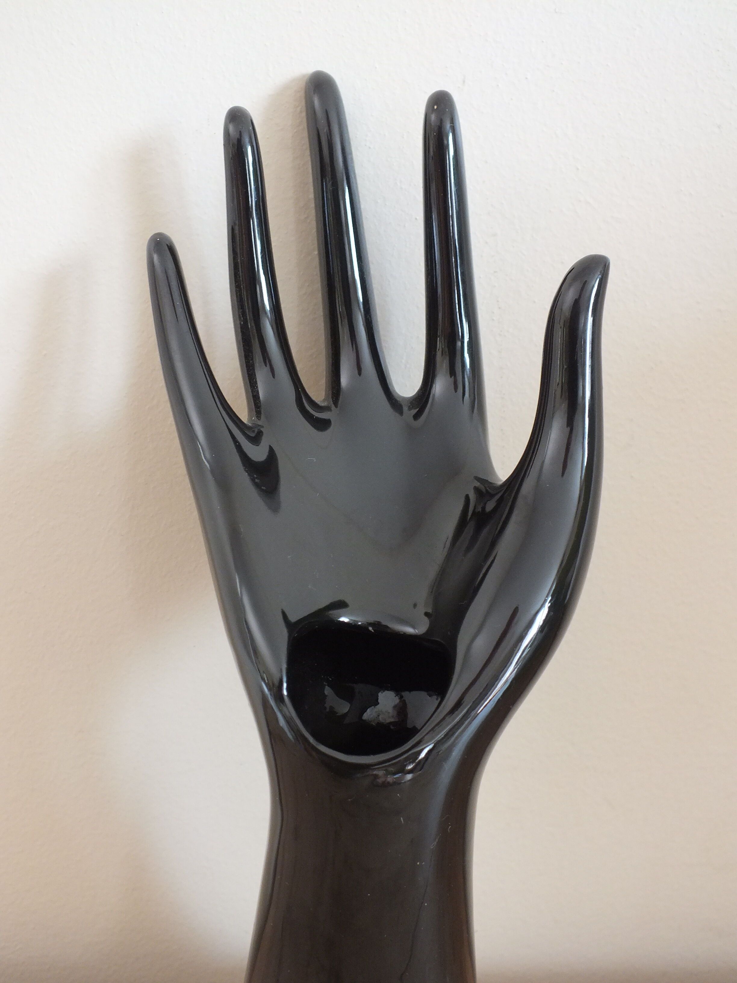 Hand black vintage ring, numbered old
