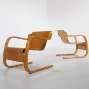 Ensemble de chaises longues cantilever n° 31 par Alvar Aalto, années 1930.