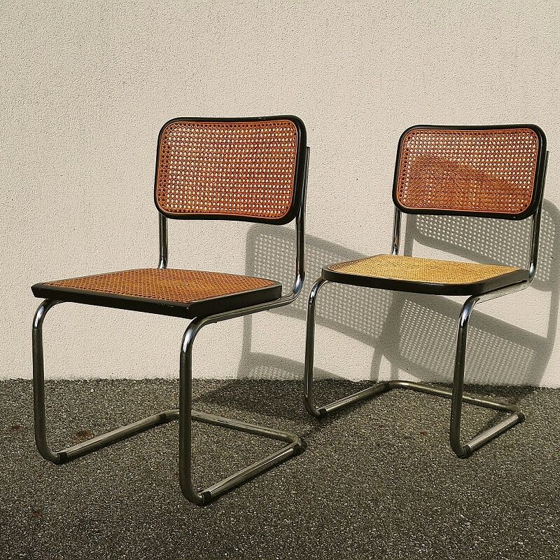 Pair of chairs Cesca B32 Marcel Breuer