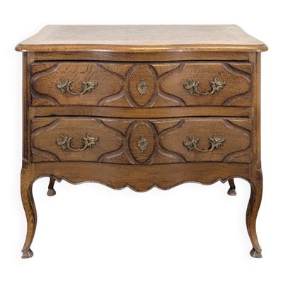 Commode galbée de style Louis XV néo rustique