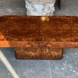 Elegant coffee table in elm burl, 1970