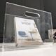 Plexiglass magazine rack by David Lange
