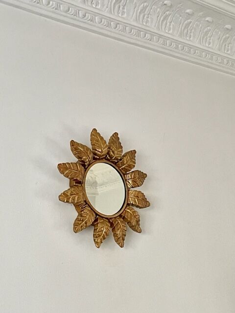 Sun mirror in gilded wood 1960