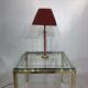 1980s Brass and Pink Enamel Table Lamp Memphis Vintage Arcade Candle