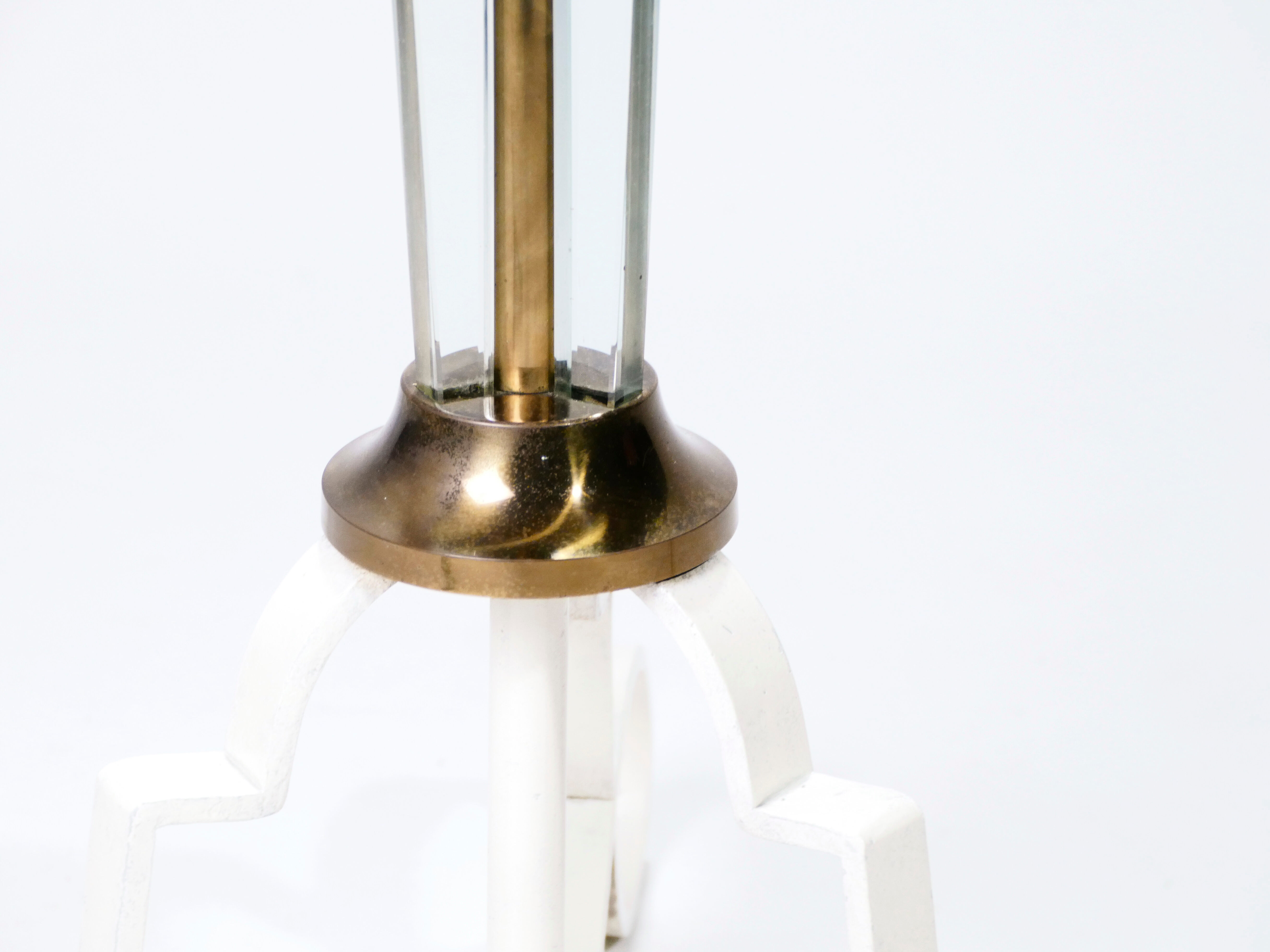 Floor lamp in bronze and crystal Sabino 1930