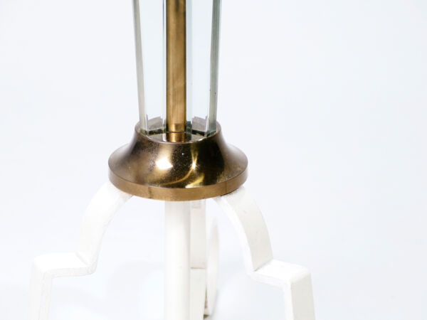 Lampadaire en bronze et cristal de Sabino vers 1930