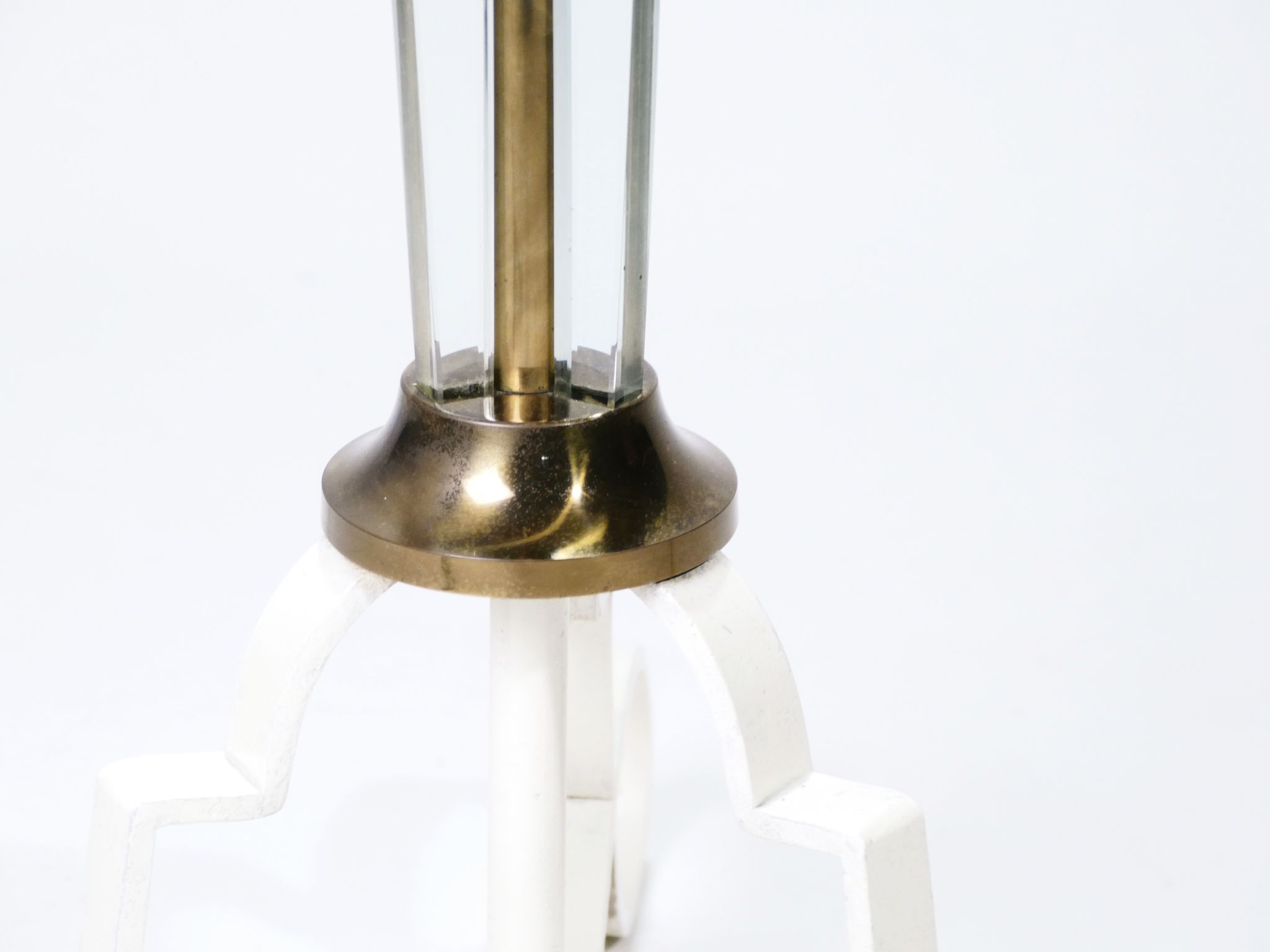 Floor lamp in bronze and crystal Sabino 1930