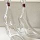 2 bottles vintage glass flacons registered model kefla france high heels
