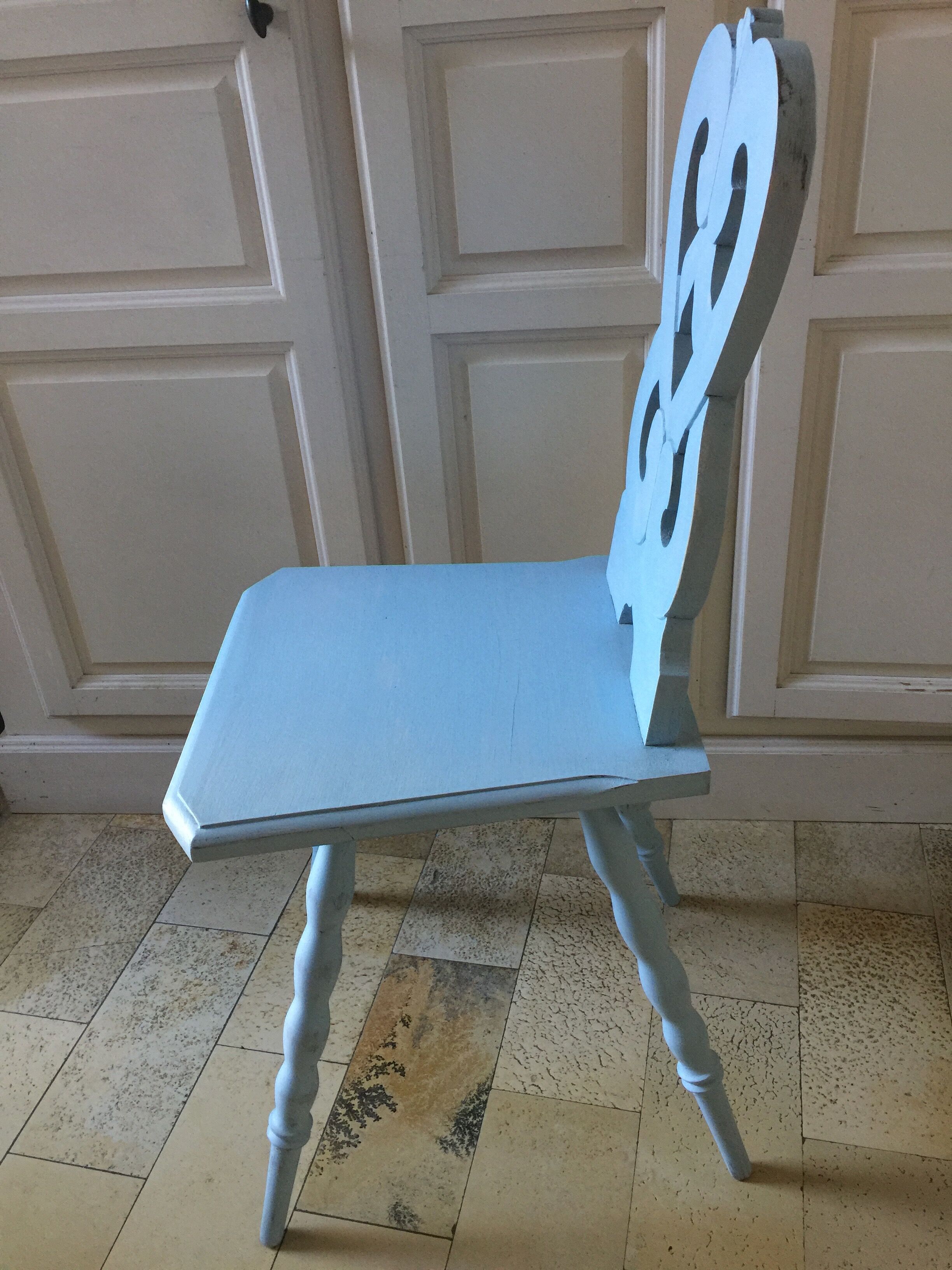 Chaise ancienne suédoise patine gustavienne