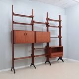 Mid century modular teak bookcase AV Arredamenti 1960s