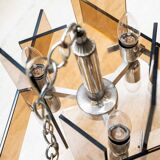 Lampes en verre orange six ampoules