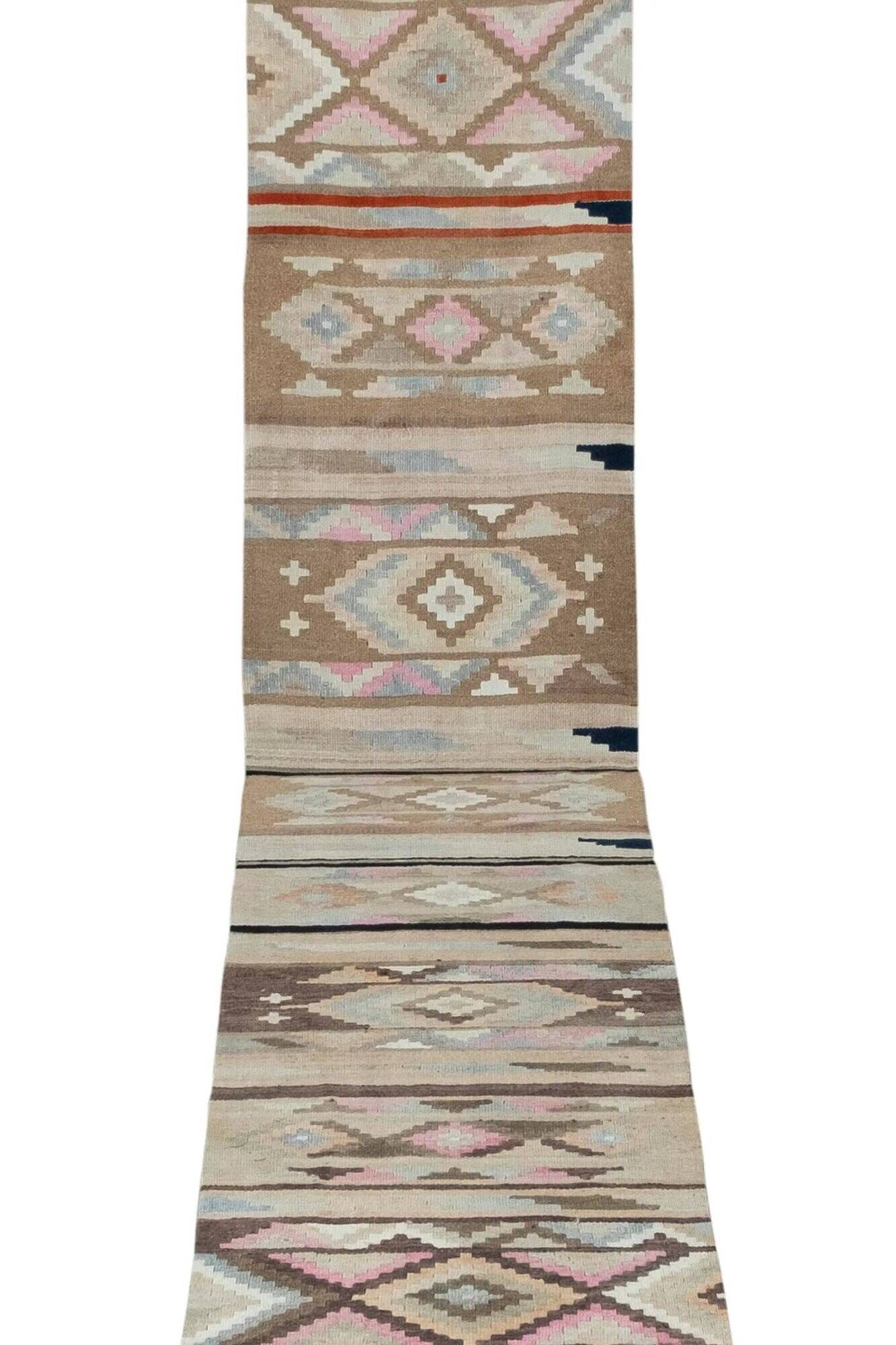 Vintage Turkish hallway rug 70x682 cm