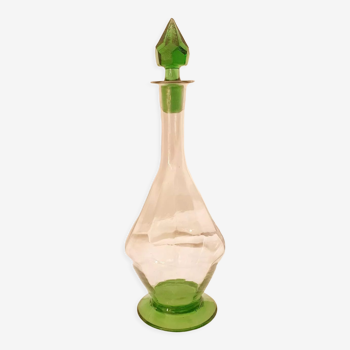 Green Art Deco decanter