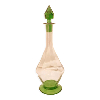 Green Art Deco decanter