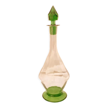 Green Art Deco decanter