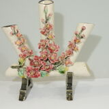 Old ceramic bouquet maker from the 1930s - Vintage Victorian French Majolica