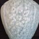 Art Deco vase in pressed moulded glass, speckled blue, h - 29