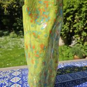 Hand enamelled handkerchief vase