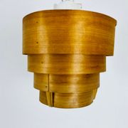 Wooden pendant lamp by Hans-Agne Jakobsson, Sweden, 1960s