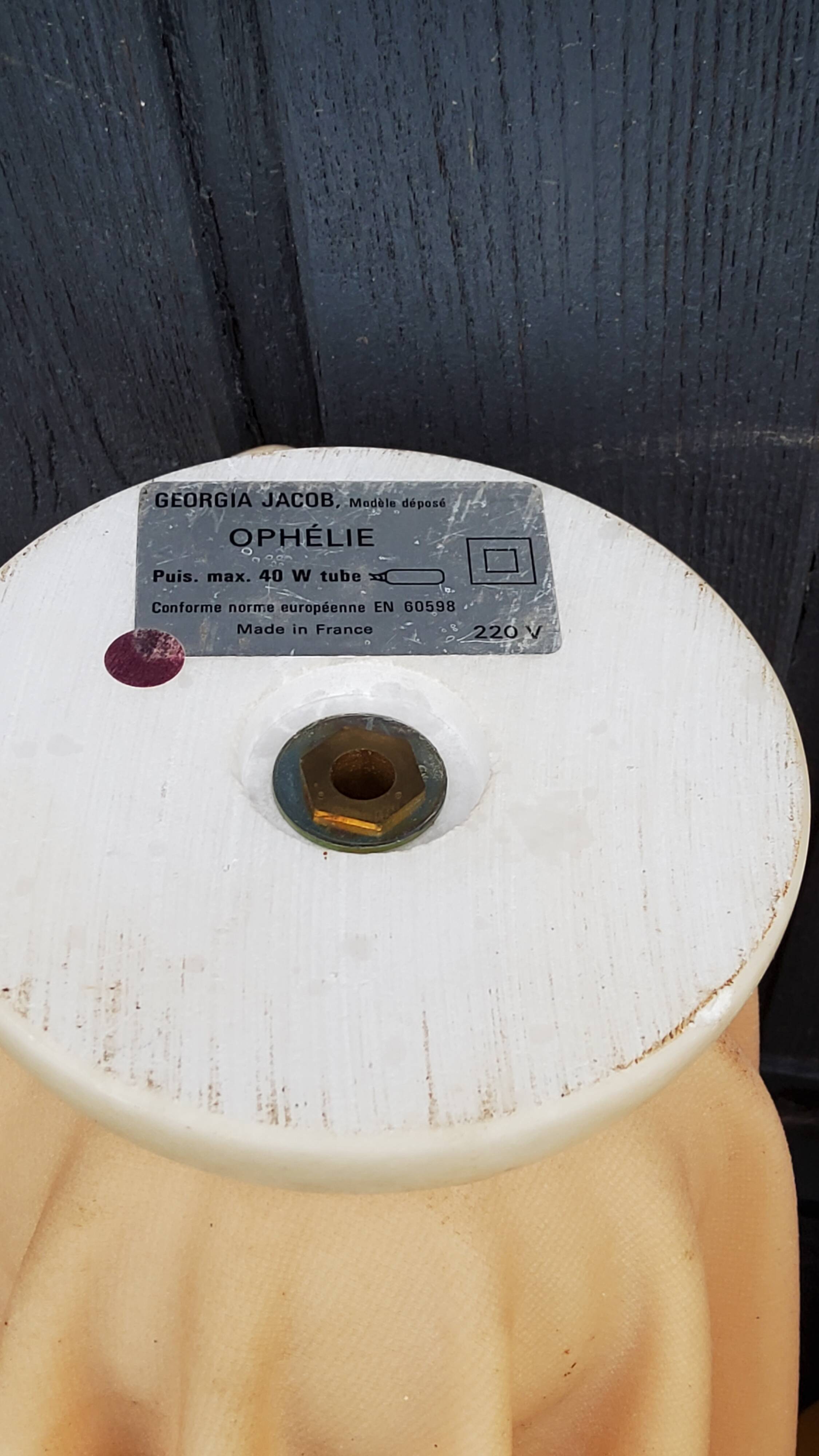 Pair of Ophelie designer lamps by Georgia Jacob