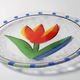 Vintage Kosta Boda Tulip Flower platter by Ulrica Hydman Vallien / Sweden