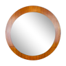 Scandinavian mirror round teak 55 cm 60s